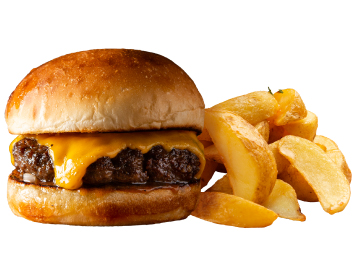 WAGYU BURGER with French fries